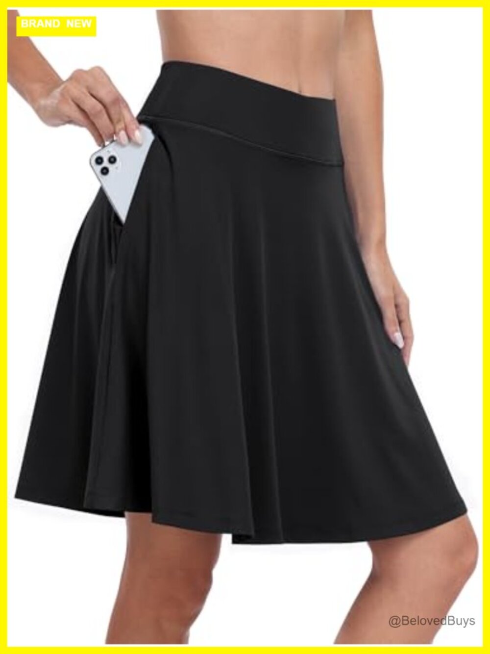 High Waisted Knee Length Skorts for Women with Pockets Golf Tennis Athletic